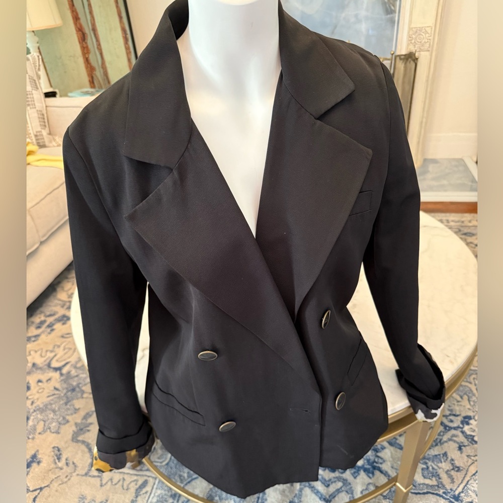CAbi Black Double-Breasted Blazer NWOT‎